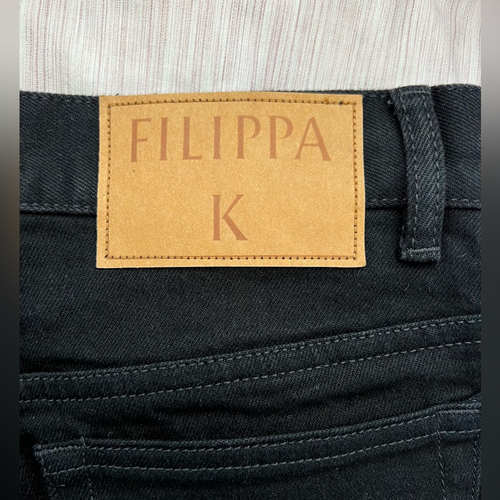 Filippa K Black Designer Tapered Jeans • NWOT • High Rise • Size 27 - Picture 5 of 6